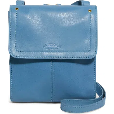 American Leather Co. Kansas Foldover Crossbody Bag In Blue