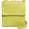 American Leather Co. Kansas Foldover Crossbody Bag In Orange