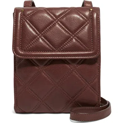 American Leather Co. Kansas Quilted Leather Crossbody In Brown