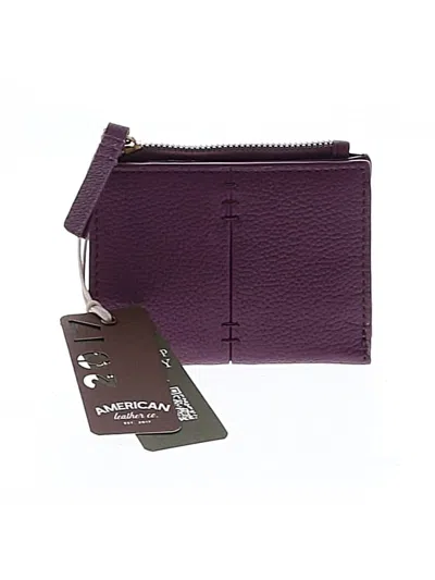American Leather Co. Leather Wallet In Purple