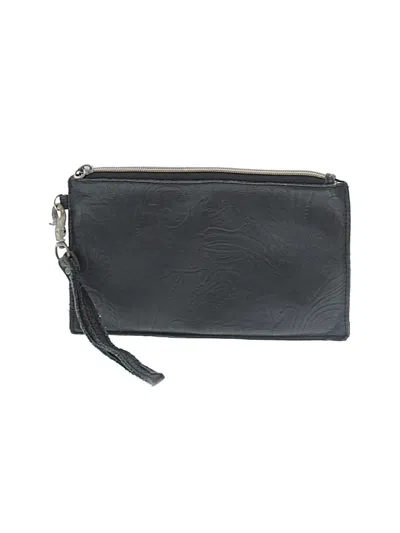 Pre-owned American Leather Co. Leather Wristlet In Black