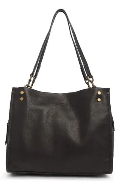 American Leather Co. Lenox Leather Satchel In Black Smooth