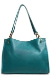 American Leather Co. Lenox Leather Satchel In Deep Lake Smooth