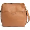American Leather Co. Luca Triple Pocket Leather Crossbody Bag In Vachetta