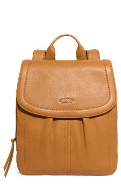 American Leather Co. Marino Leather Backpack In Brown