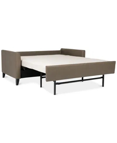 American Leather Co. Priley 70" Leather Queen Sleeper Sofa In Brown