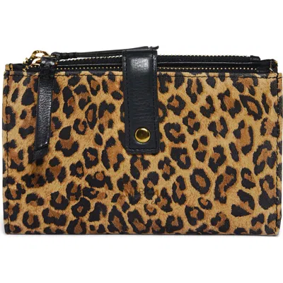 American Leather Co. Taylor Leather Wallet In Leopard