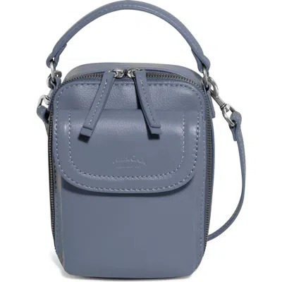 American Leather Co. Tribeca Leather Crossbody Bag In Blue