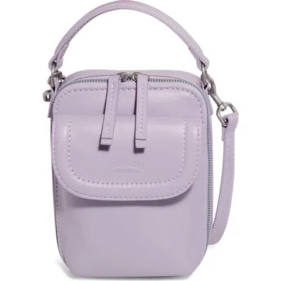 American Leather Co. Tribeca Leather Crossbody Bag In Purple
