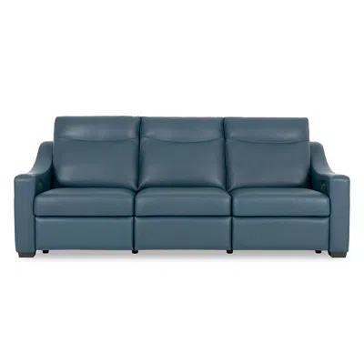 American Leather Sarasota Ridge Power Motion Sofa In Bison Deep Blue