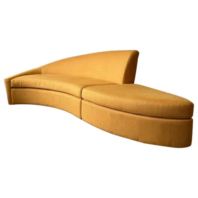Pre-owned American Leather Serpentine Wave Sofa By Vladimir Kagan For  In Orange