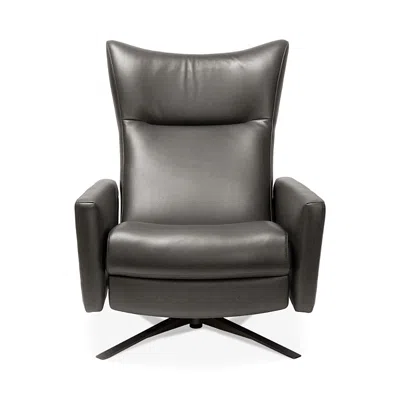 American Leather Stratus Comfort Air Chair In Bison Charcoal