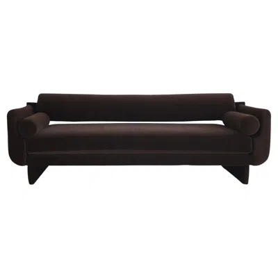 Pre-owned American Leather Vladimir Kagan “matinee” Sofa In 100% Alpaca In Black