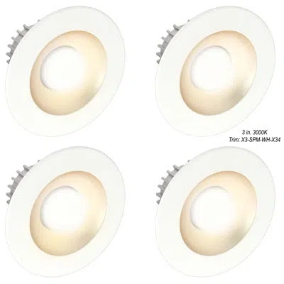 American Lighting 4" Remodel Or New Construction Recessed Lighting Kit In Satin Pearl,white