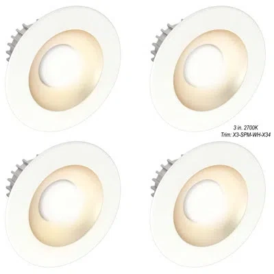 American Lighting 4" Remodel Or New Construction Recessed Lighting Kit In Satin Pearl,white