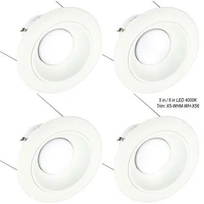 American Lighting 6.5" Remodel Or New Construction Recessed Lighting Kit In White Multiplier,white Trim