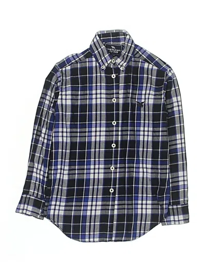 Pre-owned American Living Kids' Long Sleeve Button Down Shirt In Blue