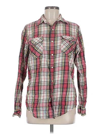 Pre-owned American Living Long Sleeve Button Down Shirt In Red