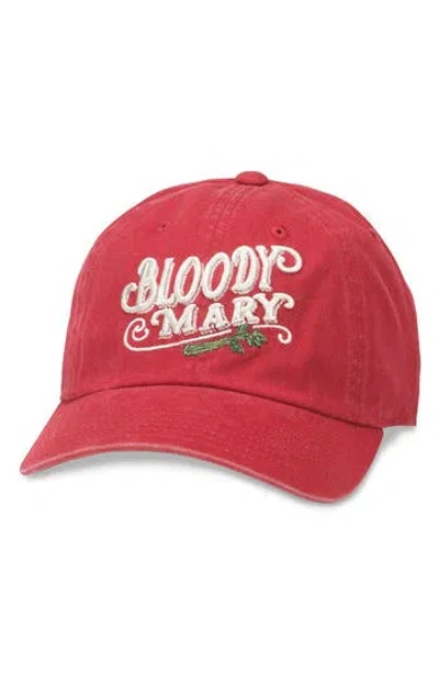 American Needle Archive Bloody Mary Baseball Cap In Red