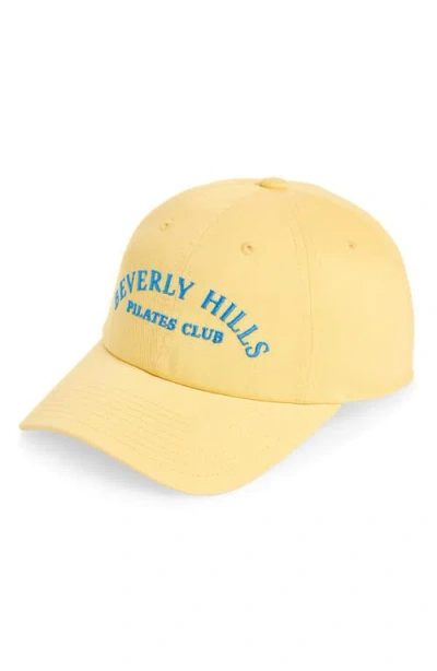 American Needle Beverly Hills Pilates Club Cotton Twill Baseball Cap In Yellow