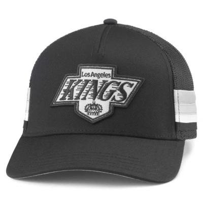 American Needle Black Los Angeles Kings Hotfoot Stripes Trucker Adjustable Hat