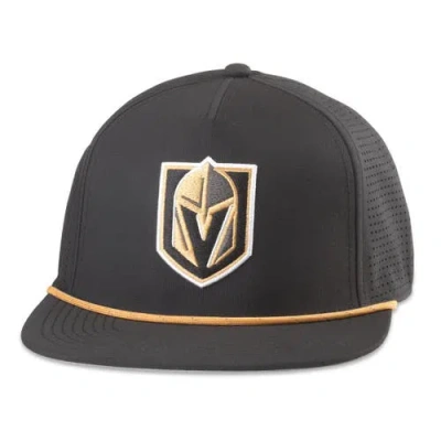 American Needle Black Vegas Golden Knights Buxton Pro Tech Adjustable Hat
