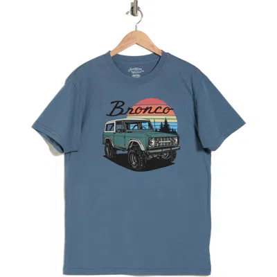 American Needle Bronco Cotton Graphic T-shirt In Captains Blue