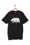 American Needle Cali Bear Cotton Graphic T-shirt In Black Cream Bear