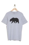 American Needle Cali Bear Cotton Graphic T-shirt In Light Heather Grey