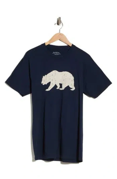 American Needle Cali Bear Cotton Graphic T-shirt In Blue