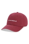 American Needle Do Not Disturb Embroidered Baseball Cap In Red