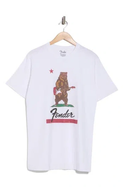 American Needle Fender Bear Graphic T-shirt In White
