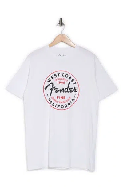 American Needle Fender Cotton Graphic T-shirt In White