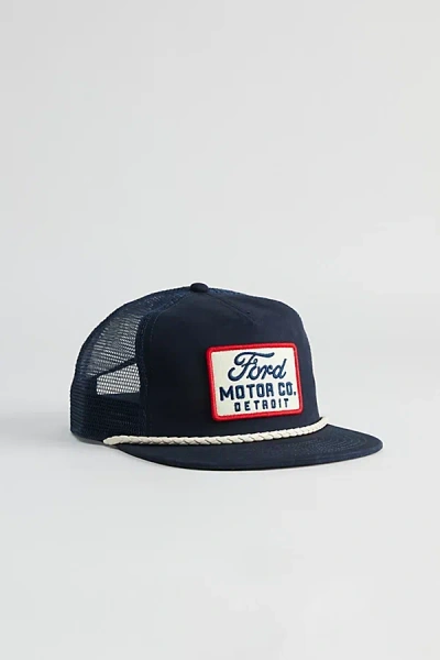 American Needle Ford Motor Oil Rope Trim Hat In Navy, Men's At Urban Outfitters In Blue