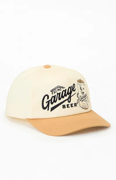 American Needle Garage Beer Snapback Hat In Off White In Neutral