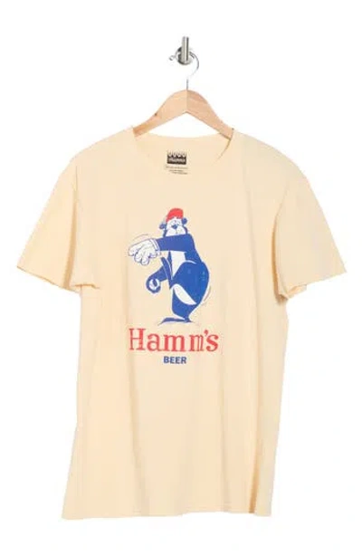 American Needle Hamms Baseball Graphic T-shirt In Cream