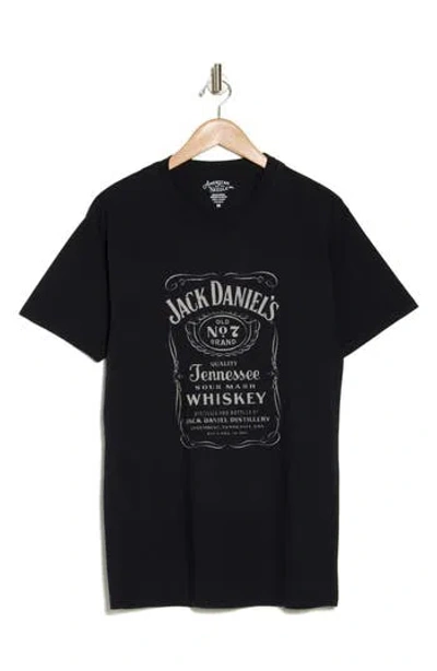 American Needle Jack Daniels Cotton Graphic T-shirt In Black