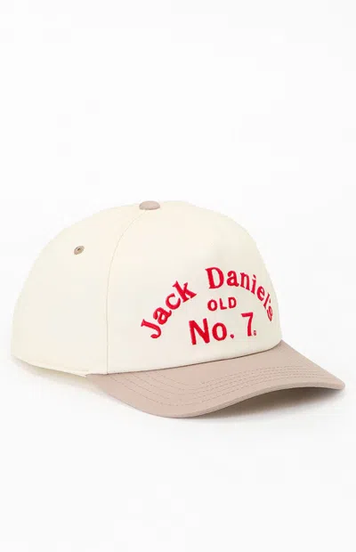 American Needle Jack Daniels Old No. 7 Snapback Hat In Off White In Brown