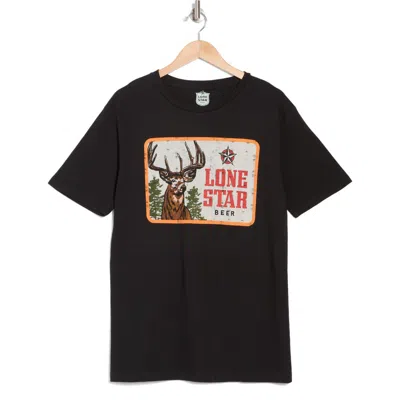 American Needle Lone Star Buck Cotton Graphic T-shirt In Black