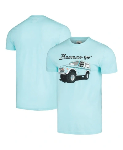 American Needle Men's  Aqua Distressed Bronco Brass Tacks T-shirt