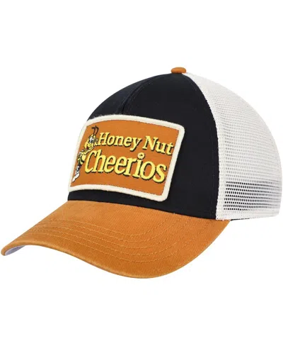 American Needle Men's  Black, Cream Cheerios Valin Trucker Snapback Hat In Black,cream