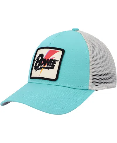 American Needle Men's  Teal, Cream David Bowie Valin Trucker Snapback Hat In Teal,cream