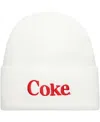 American Needle Men's  White Coca-cola Cuffed Knit Hat In White