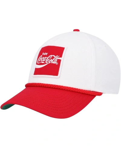 American Needle Men's  White, Red Coca-cola Roscoe Adjustable Hat In White,red