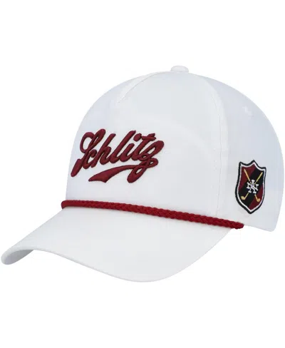 American Needle Men's  White Schlitz Rope Snapback Hat