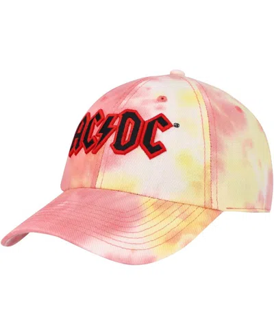 American Needle Men's  Yellow, Orange Ac/dc Ballpark Tie-dye Adjustable Hat In Yellow,orange
