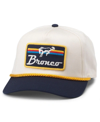 American Needle Roscoe Bronco Snapback Baseball Cap In Natural,navy