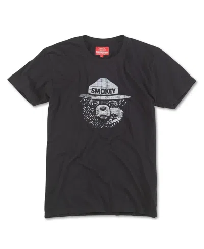 American Needle Men's And Women's Black Smokey The Bear Logo T-shirt