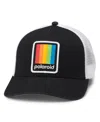 American Needle Men's And Women's Black/white Polaroid Twill Valin Patch Adjustable Trucker Hat In Black,white