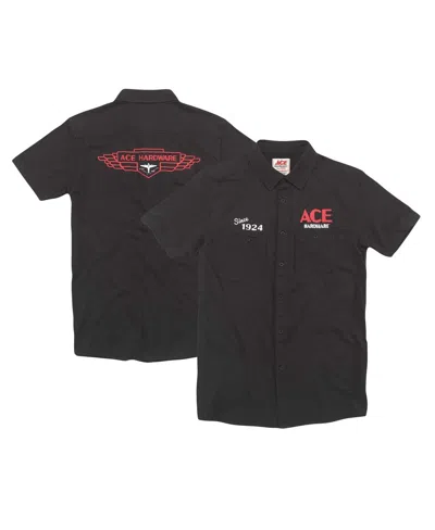 American Needle Men's Black Ace Hardware Brew Master Button-up Shirt